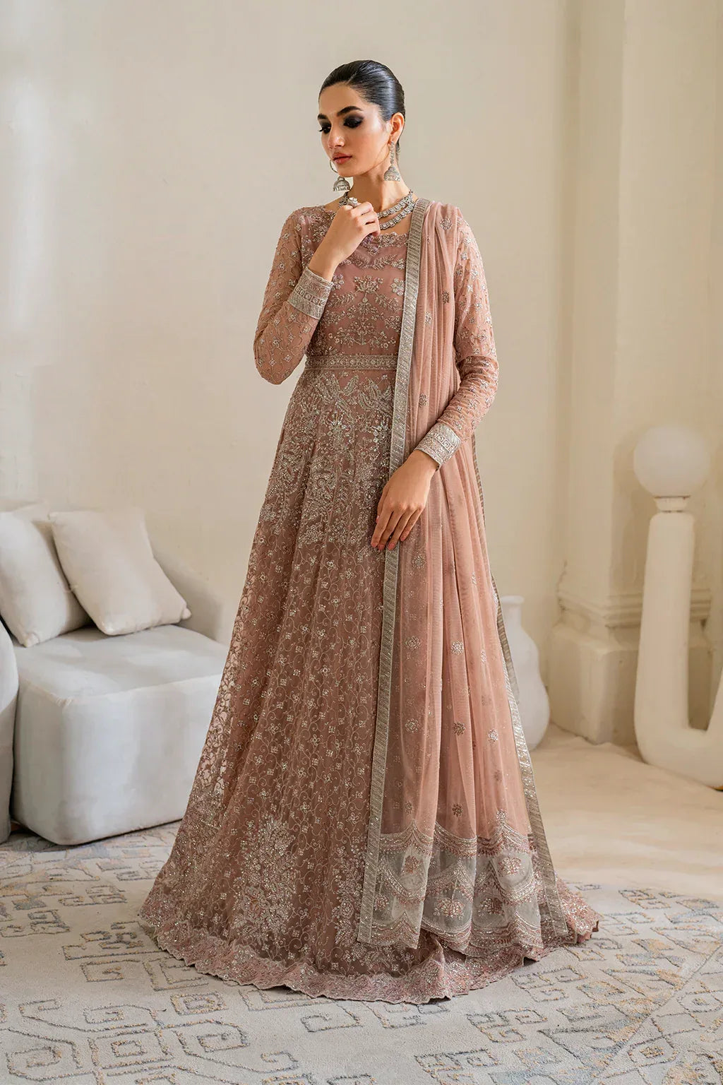 IZNIK Chinon Vol-02 Embroidered Net 3Pc Suit CC-43 - Aqsa Fabrics