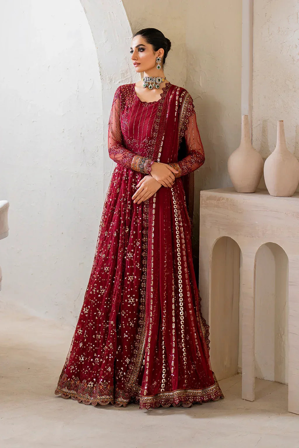 IZNIK Chinon Vol-02 Embroidered Net 3Pc Suit CC-49 - Aqsa Fabrics