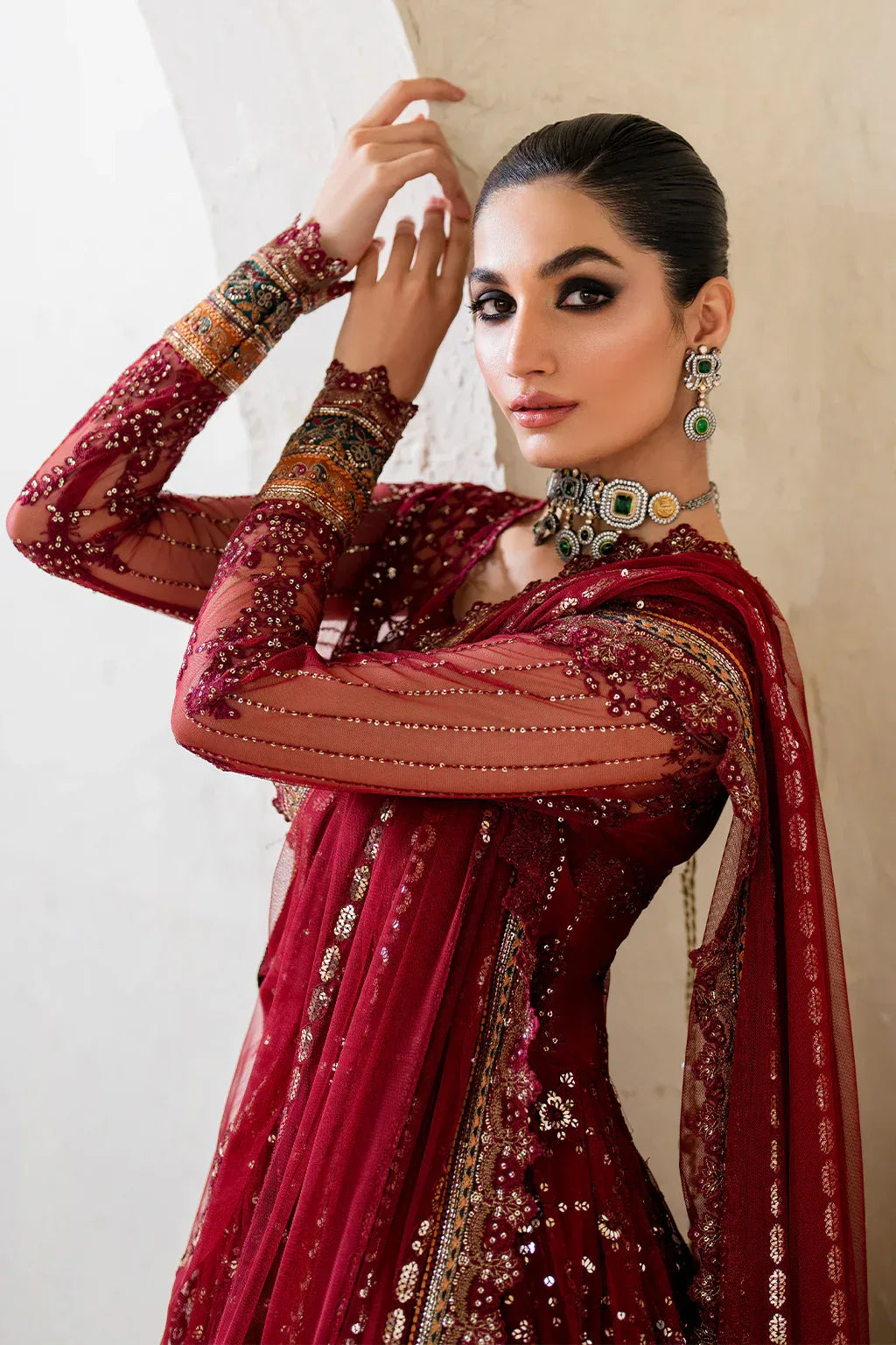 IZNIK Chinon Vol-02 Embroidered Net 3Pc Suit CC-49 - Aqsa Fabrics