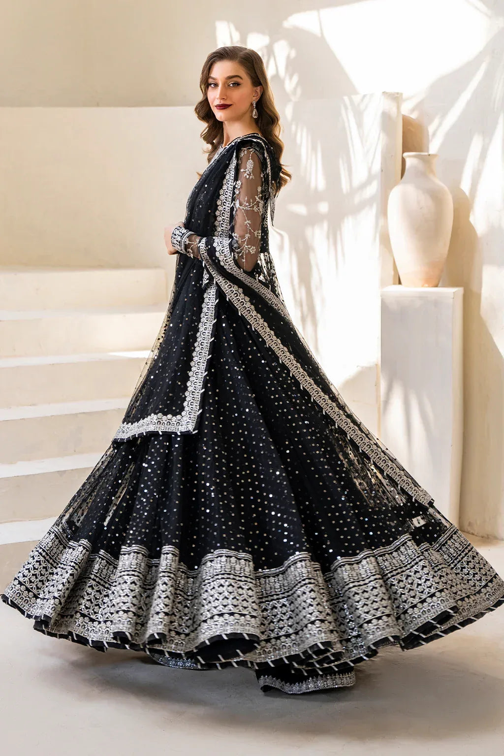 IZNIK Chinon Vol-02 Embroidered Net 3Pc Suit CC-50 - Aqsa Fabrics