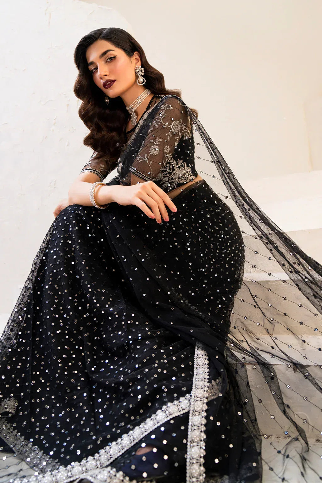 IZNIK Chinon Vol-02 Embroidered Net 3Pc Suit CC-50 - Aqsa Fabrics