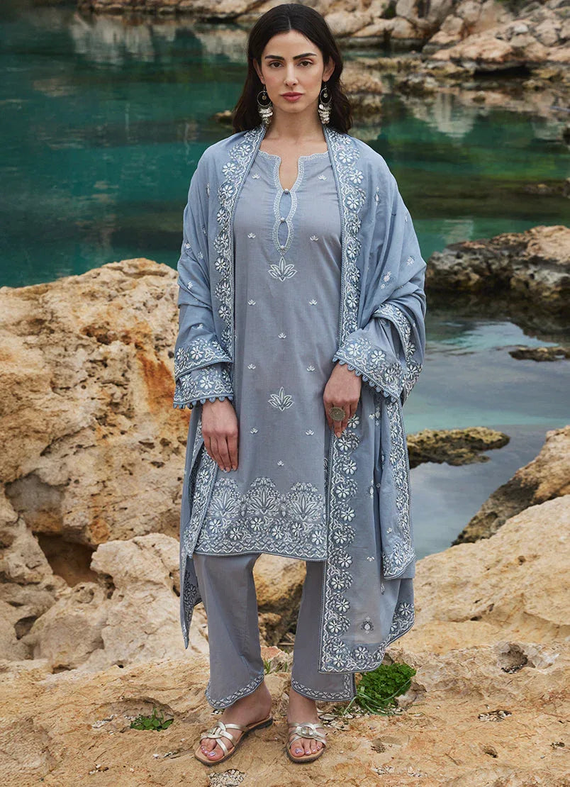 Image | Lawnkari 25 | Defne - Aqsa Fabrics