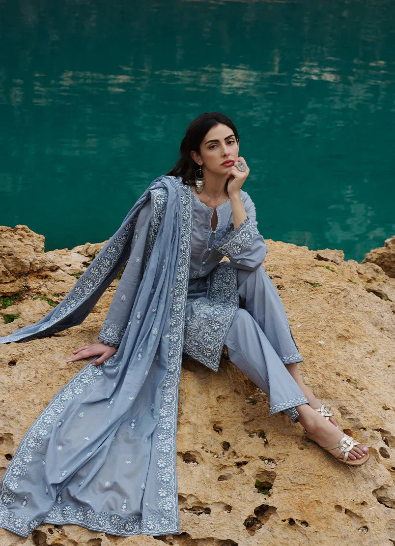 Image | Lawnkari 25 | Defne - Aqsa Fabrics