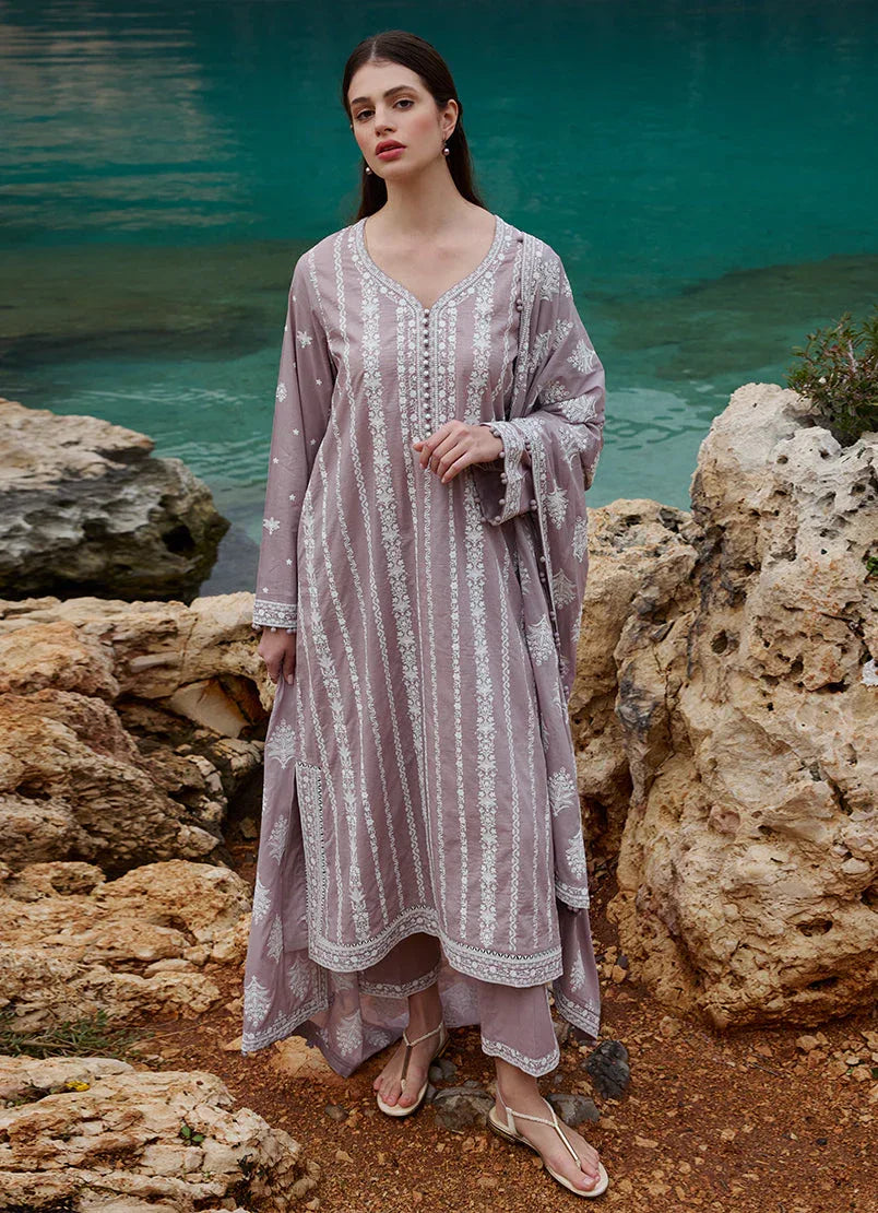 Image | Lawnkari 25 | Hazel - Aqsa Fabrics