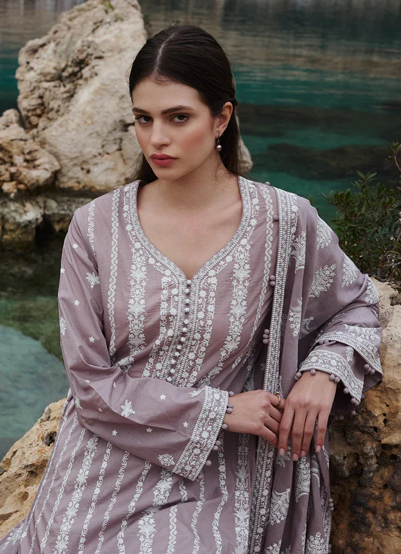 Image | Lawnkari 25 | Hazel - Aqsa Fabrics