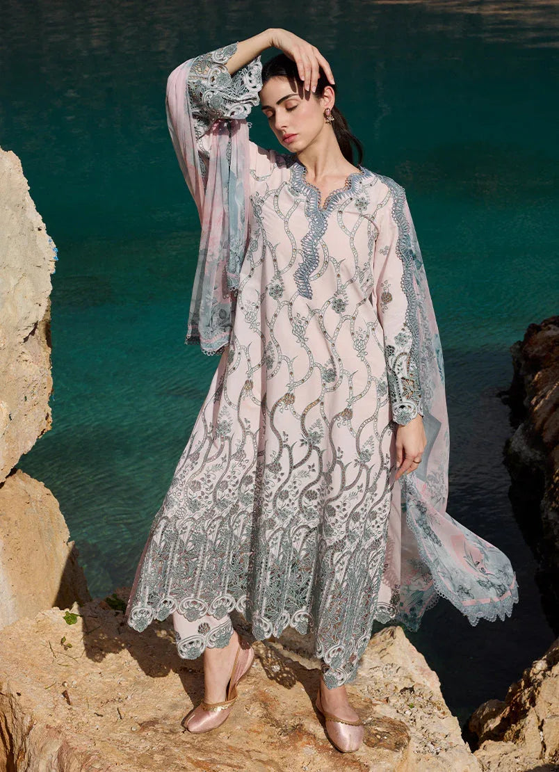 Image | Lawnkari 25 | Nehir - Aqsa Fabrics