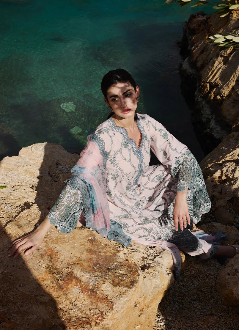 Image | Lawnkari 25 | Nehir - Aqsa Fabrics