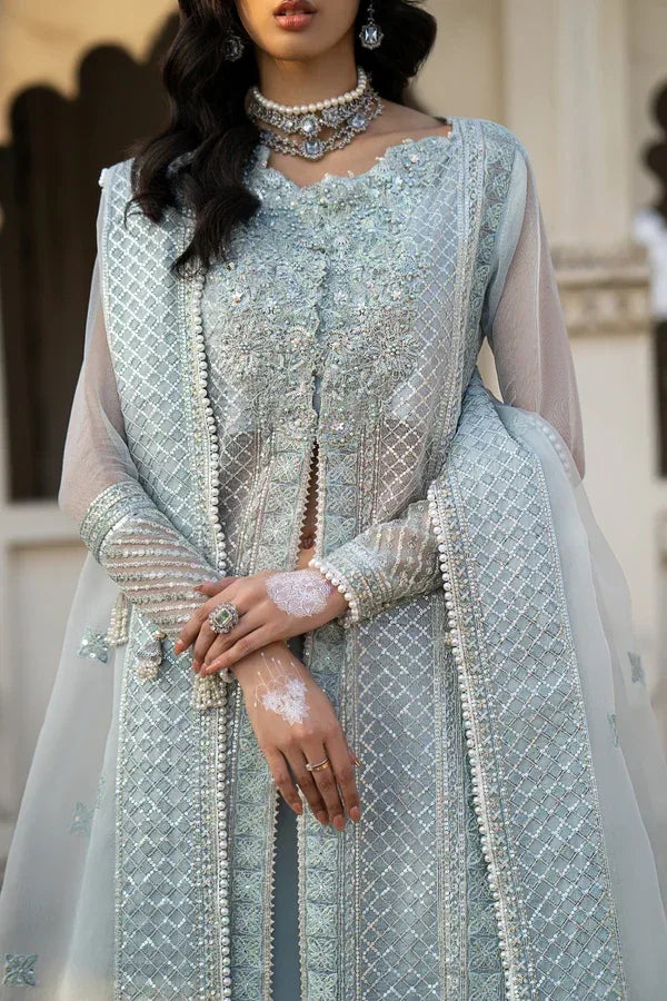 Ittehad | Dilruba Wedding Formals | ESDR75-SUT-BLU - Aqsa Fabrics