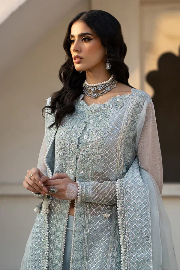 Ittehad | Dilruba Wedding Formals | ESDR75-SUT-BLU - Aqsa Fabrics