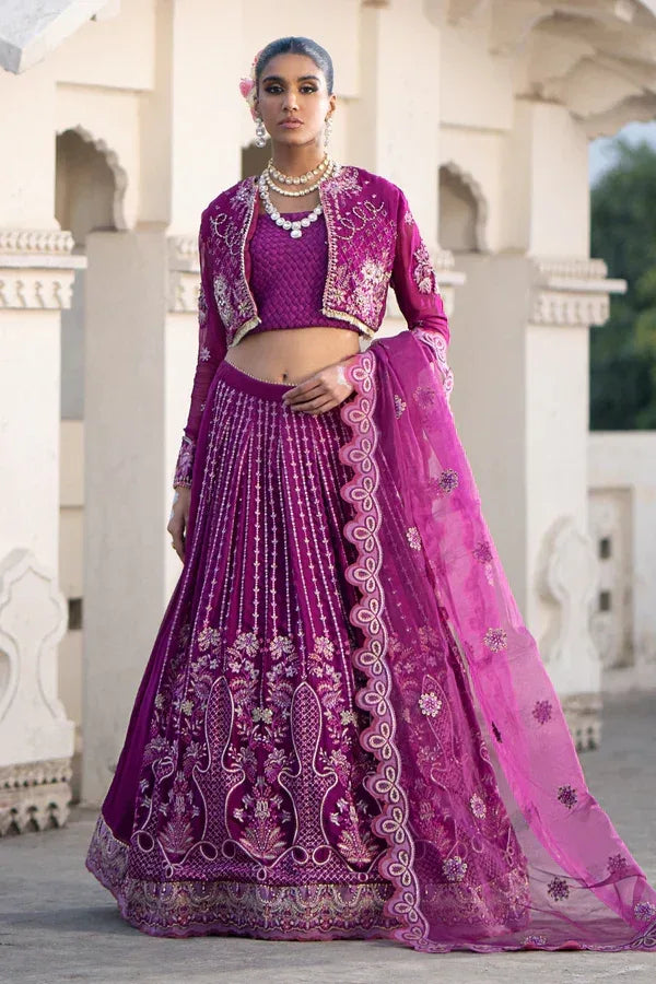 Ittehad | Dilruba Wedding Formals | ESDR77-SUT-PUP - Aqsa Fabrics