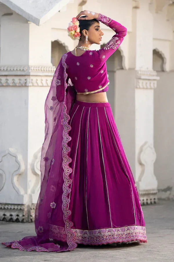Ittehad | Dilruba Wedding Formals | ESDR77-SUT-PUP - Aqsa Fabrics