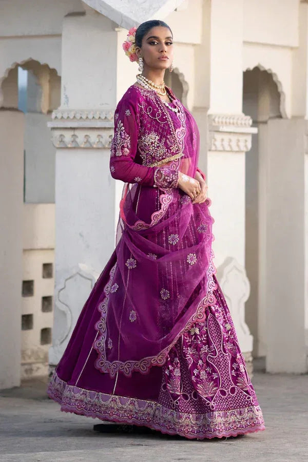 Ittehad | Dilruba Wedding Formals | ESDR77-SUT-PUP - Aqsa Fabrics
