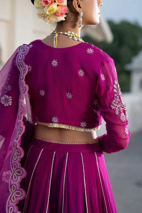 Ittehad | Dilruba Wedding Formals | ESDR77-SUT-PUP - Aqsa Fabrics