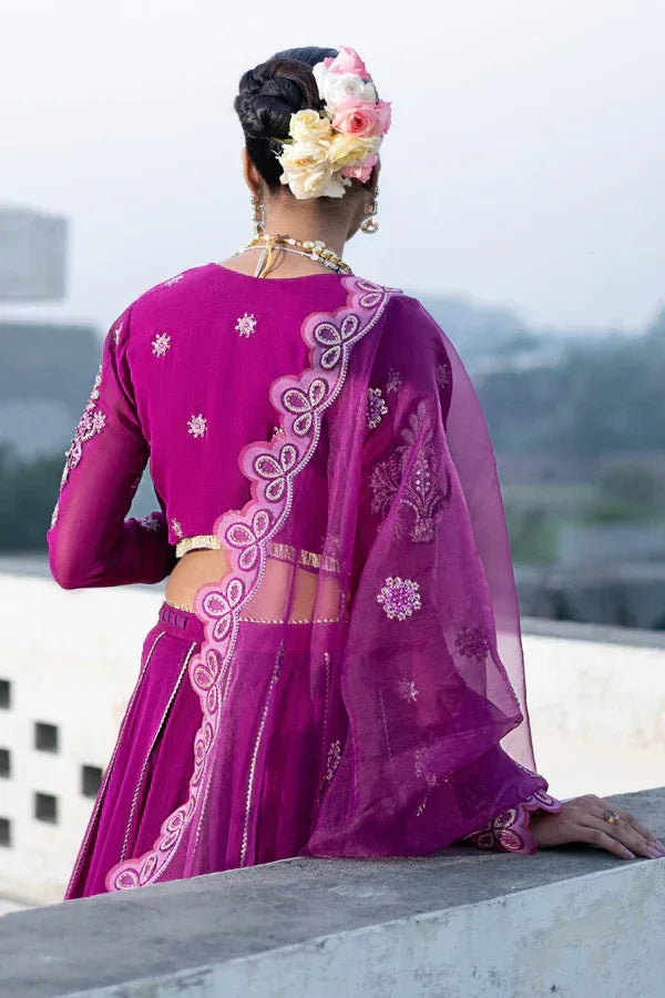 Ittehad | Dilruba Wedding Formals | ESDR77-SUT-PUP - Aqsa Fabrics