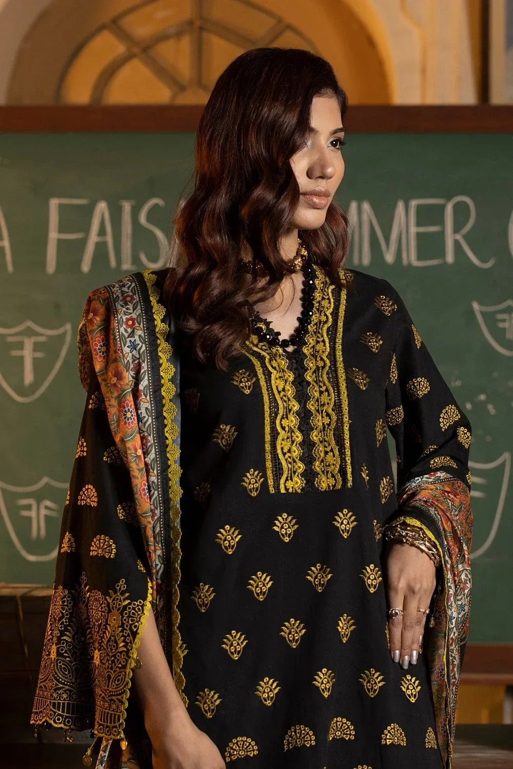 Ittehad | Embroidered Lawn | I-12 - Aqsa Fabrics