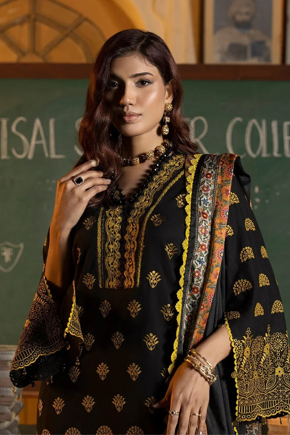 Ittehad | Embroidered Lawn | I-12 - Aqsa Fabrics