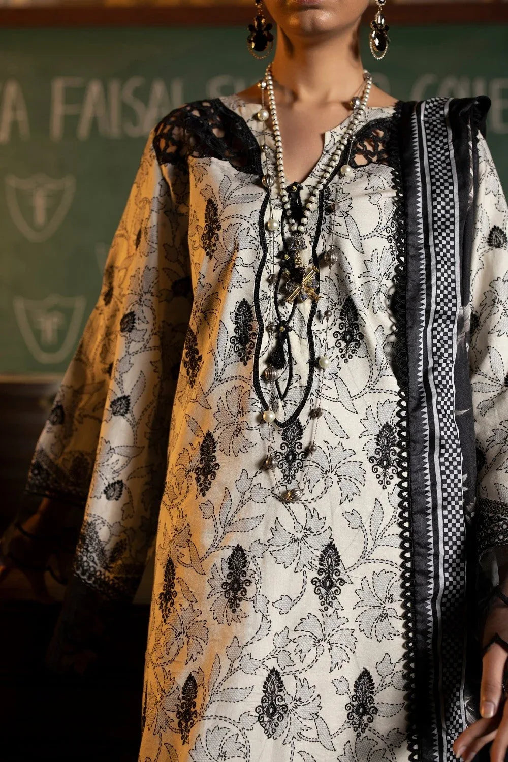 Ittehad | Embroidered Lawn | I-13 - Aqsa Fabrics
