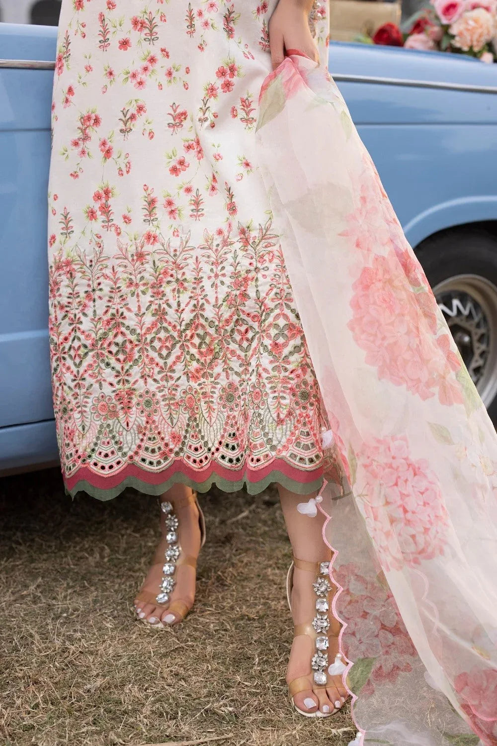 Ittehad | Embroidered Lawn | I-14 - Aqsa Fabrics