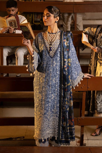 Ittehad | Embroidered Lawn | I-15 - Aqsa Fabrics
