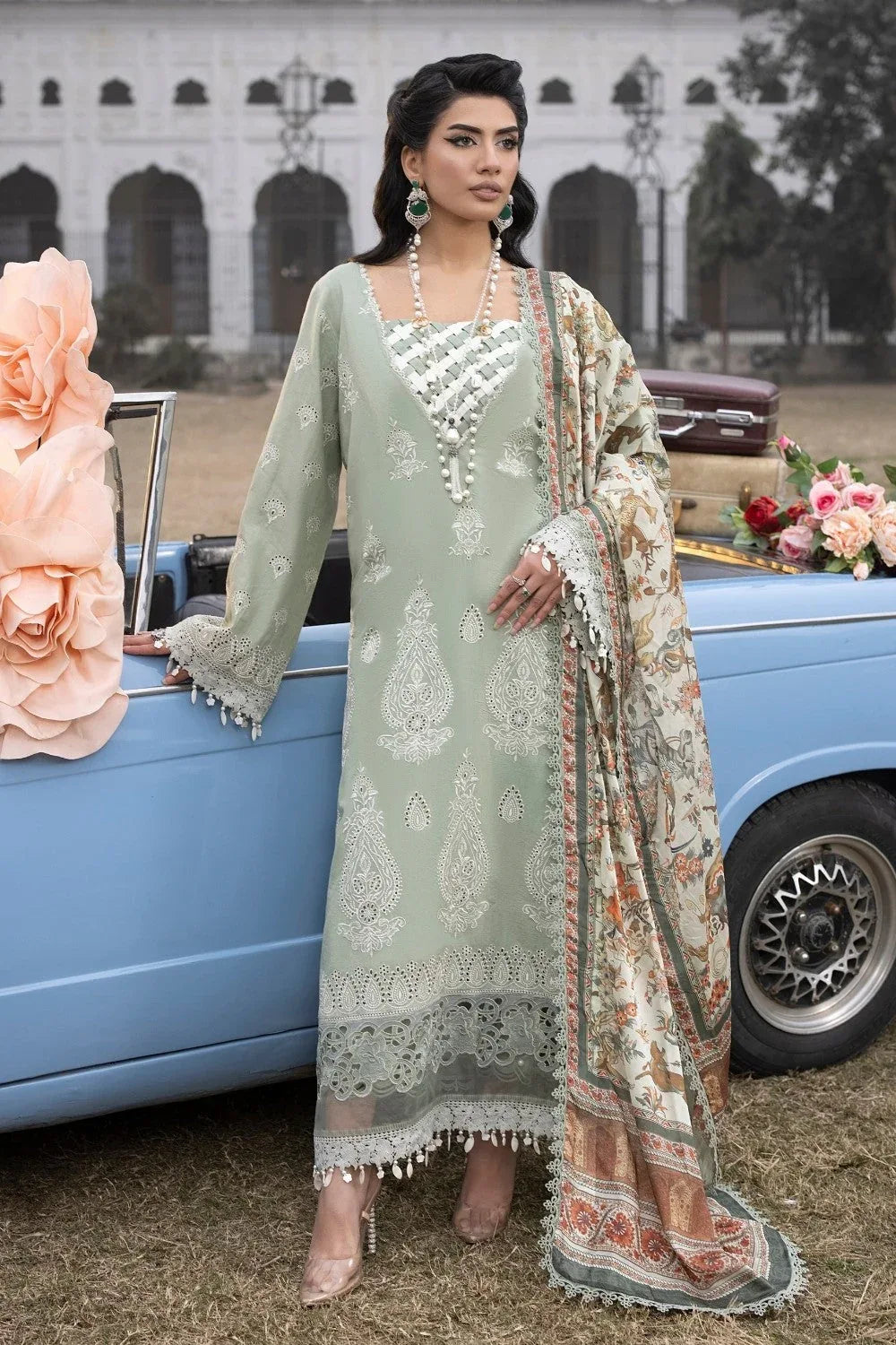 Ittehad | Embroidered Lawn | I-16 - Aqsa Fabrics