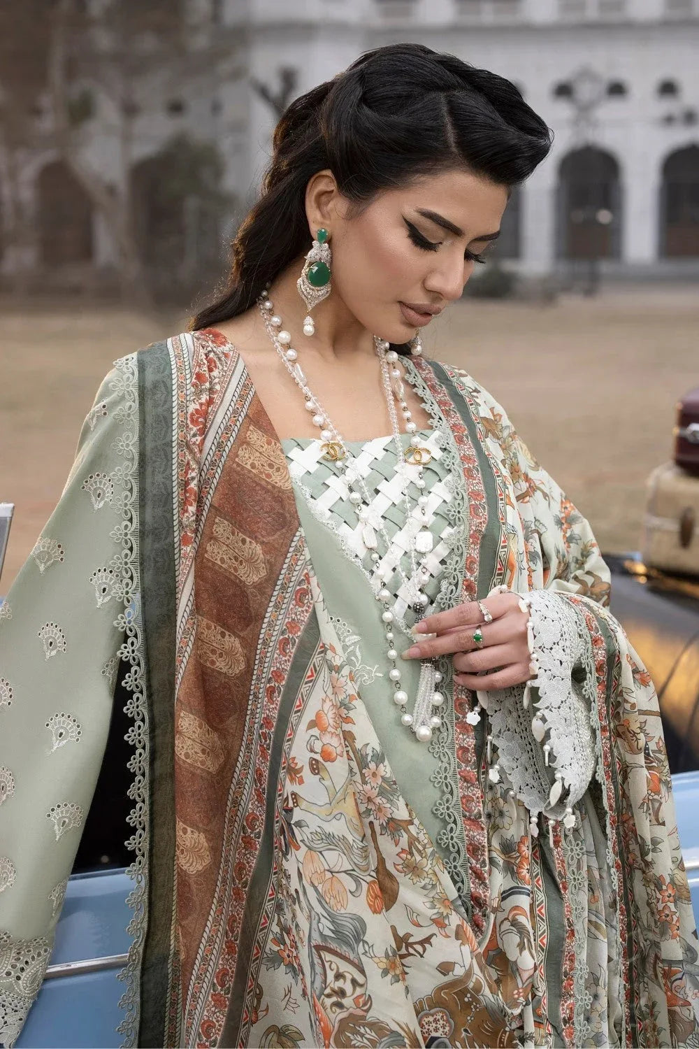 Ittehad | Embroidered Lawn | I-16 - Aqsa Fabrics