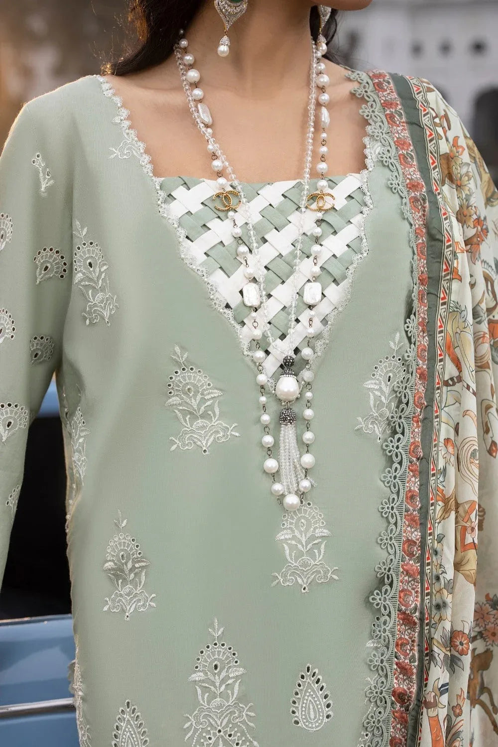 Ittehad | Embroidered Lawn | I-16 - Aqsa Fabrics