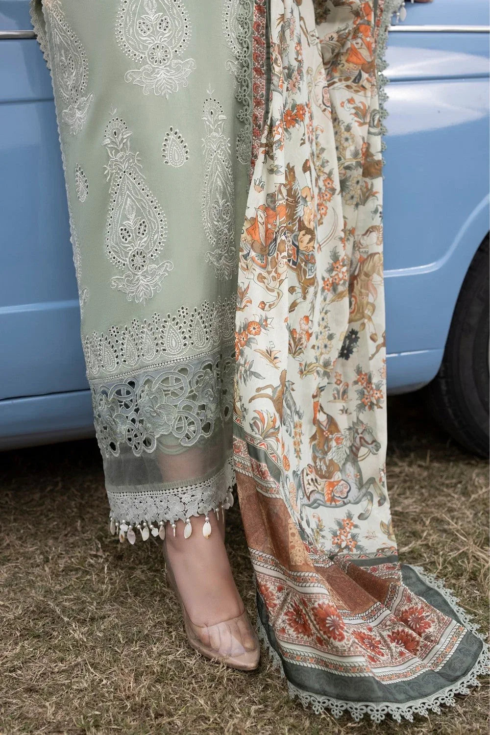 Ittehad | Embroidered Lawn | I-16 - Aqsa Fabrics