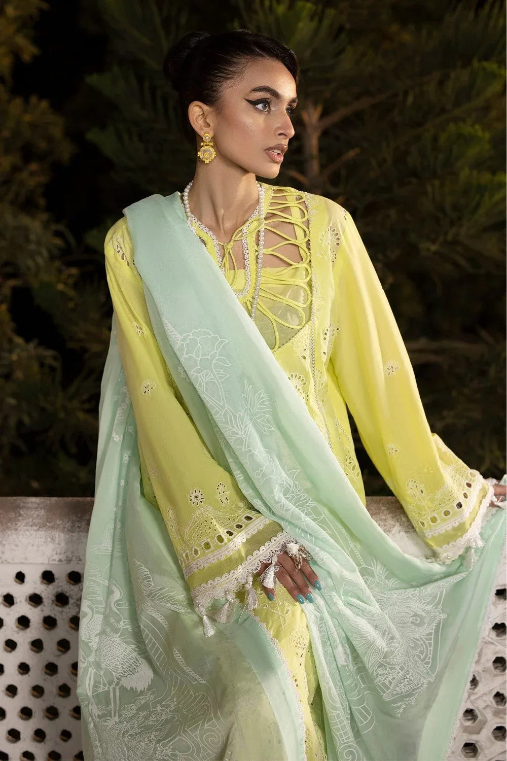 Ittehad | Embroidered Lawn | I-17 - Aqsa Fabrics