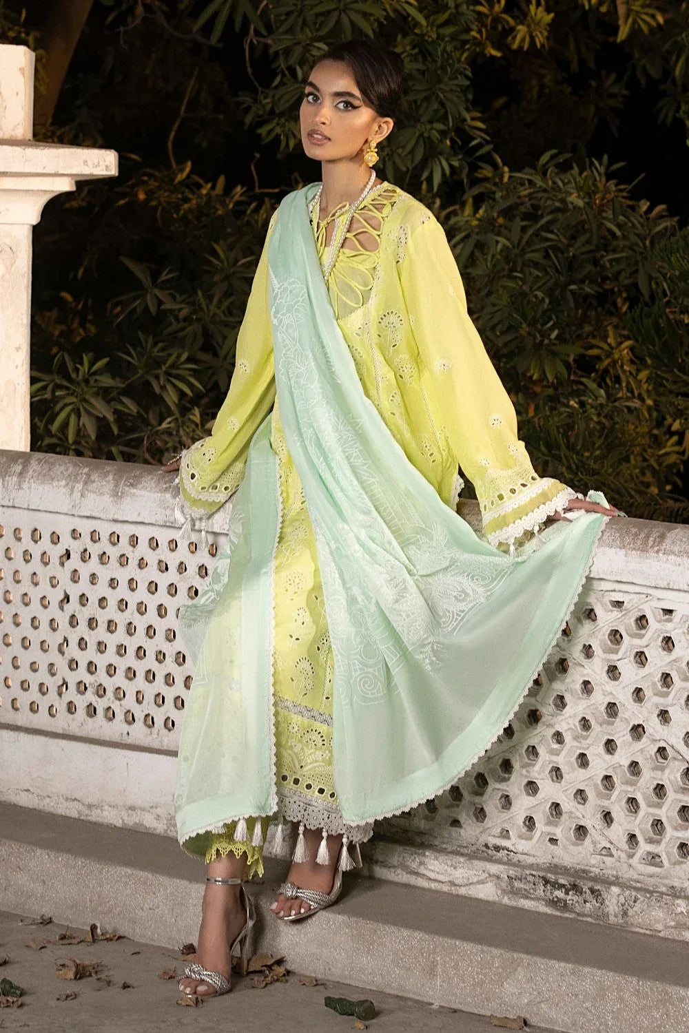 Ittehad | Embroidered Lawn | I-17 - Aqsa Fabrics
