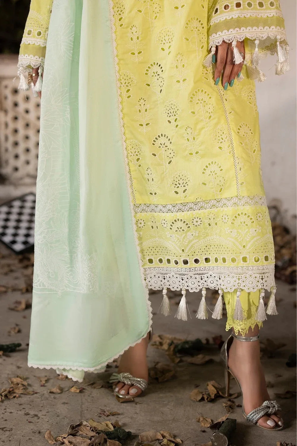 Ittehad | Embroidered Lawn | I-17 - Aqsa Fabrics