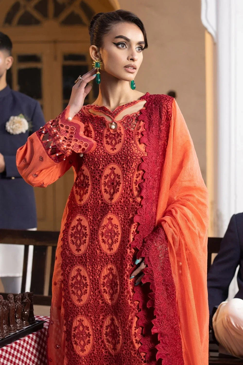 Ittehad | Embroidered Lawn | I-18 - Aqsa Fabrics