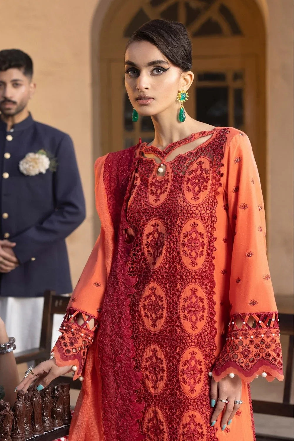 Ittehad | Embroidered Lawn | I-18 - Aqsa Fabrics