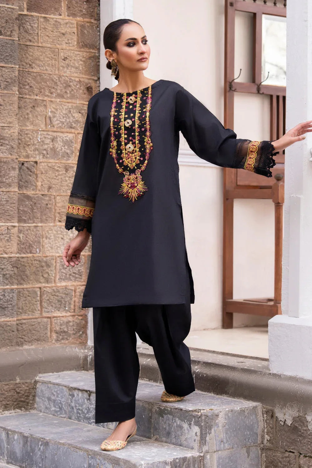 Ittehad | Embroidered Lawn | I-19 - Aqsa Fabrics