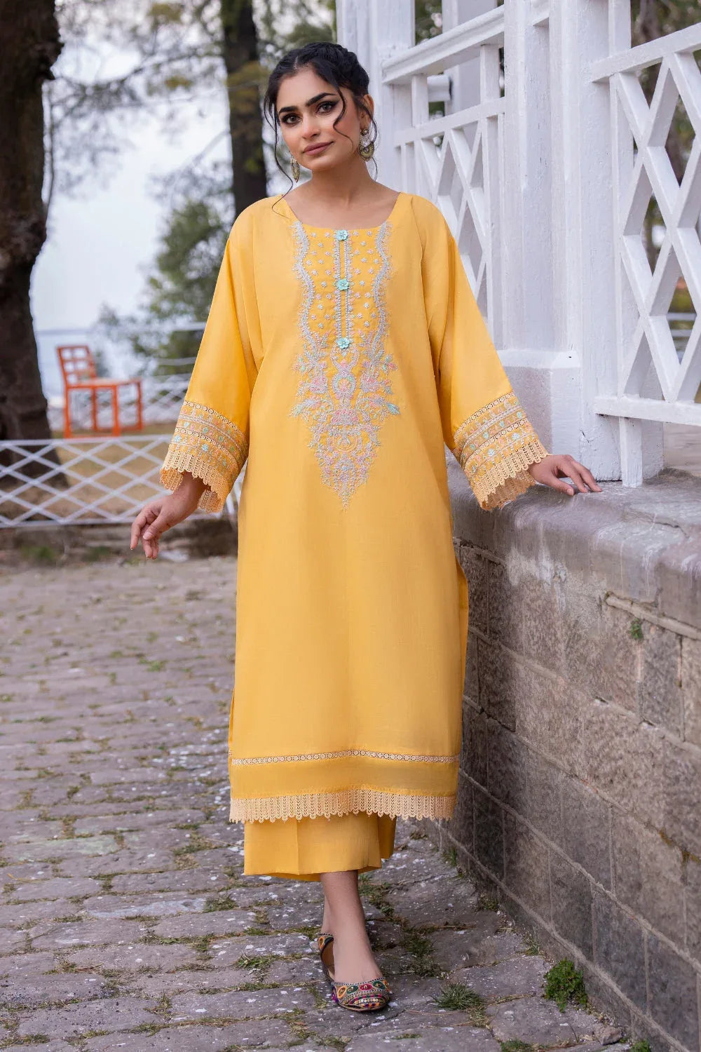 Ittehad | Embroidered Lawn | I-20 - Aqsa Fabrics