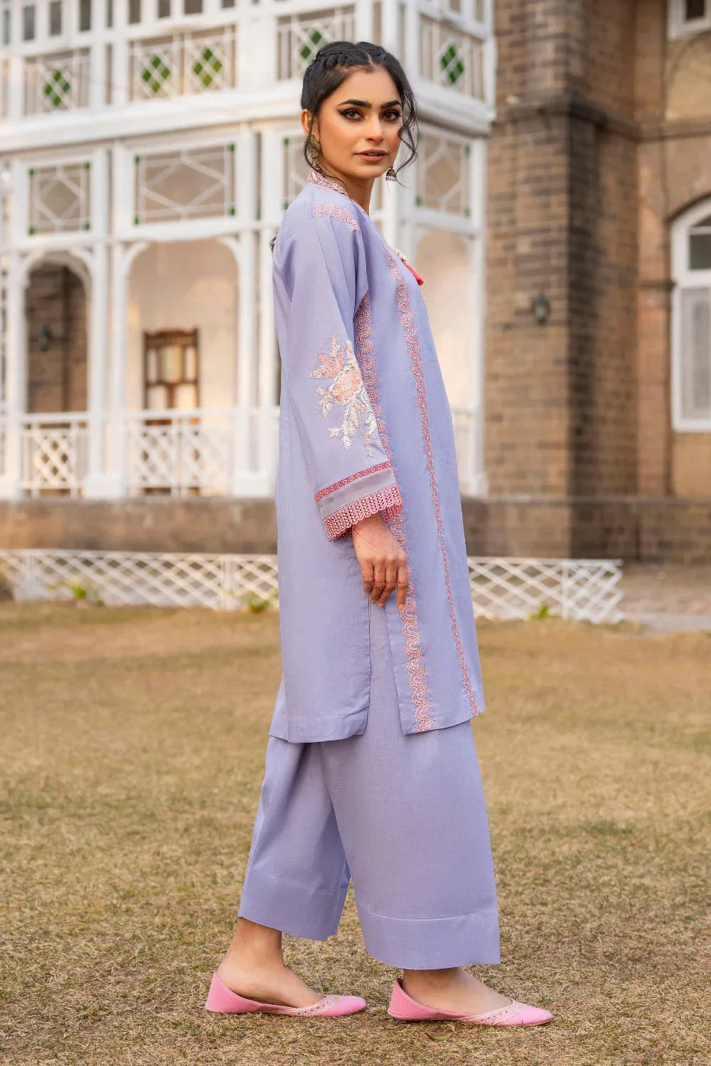 Ittehad | Embroidered Lawn | I-22 - Aqsa Fabrics