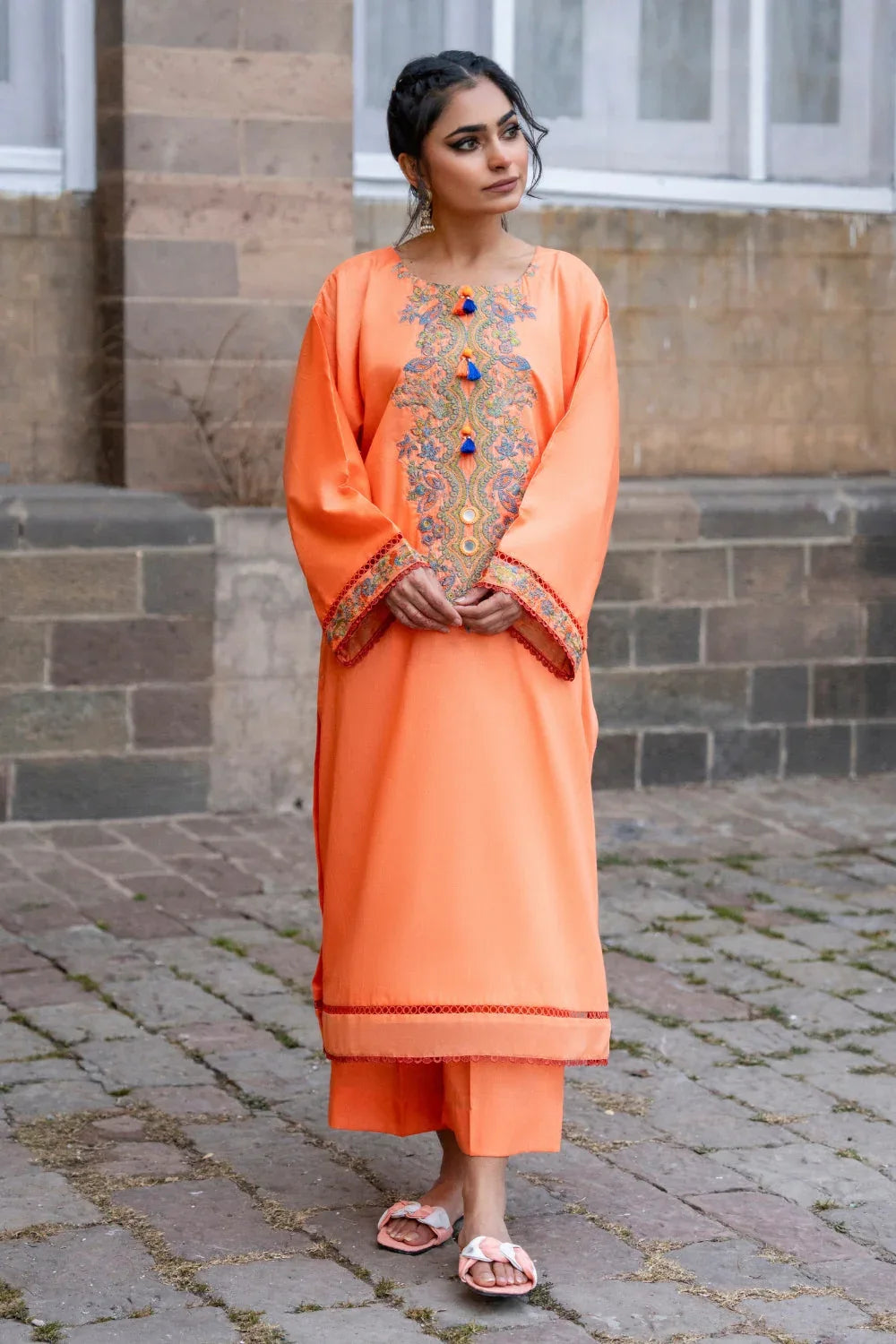 Ittehad | Embroidered Lawn | I-24 - Aqsa Fabrics