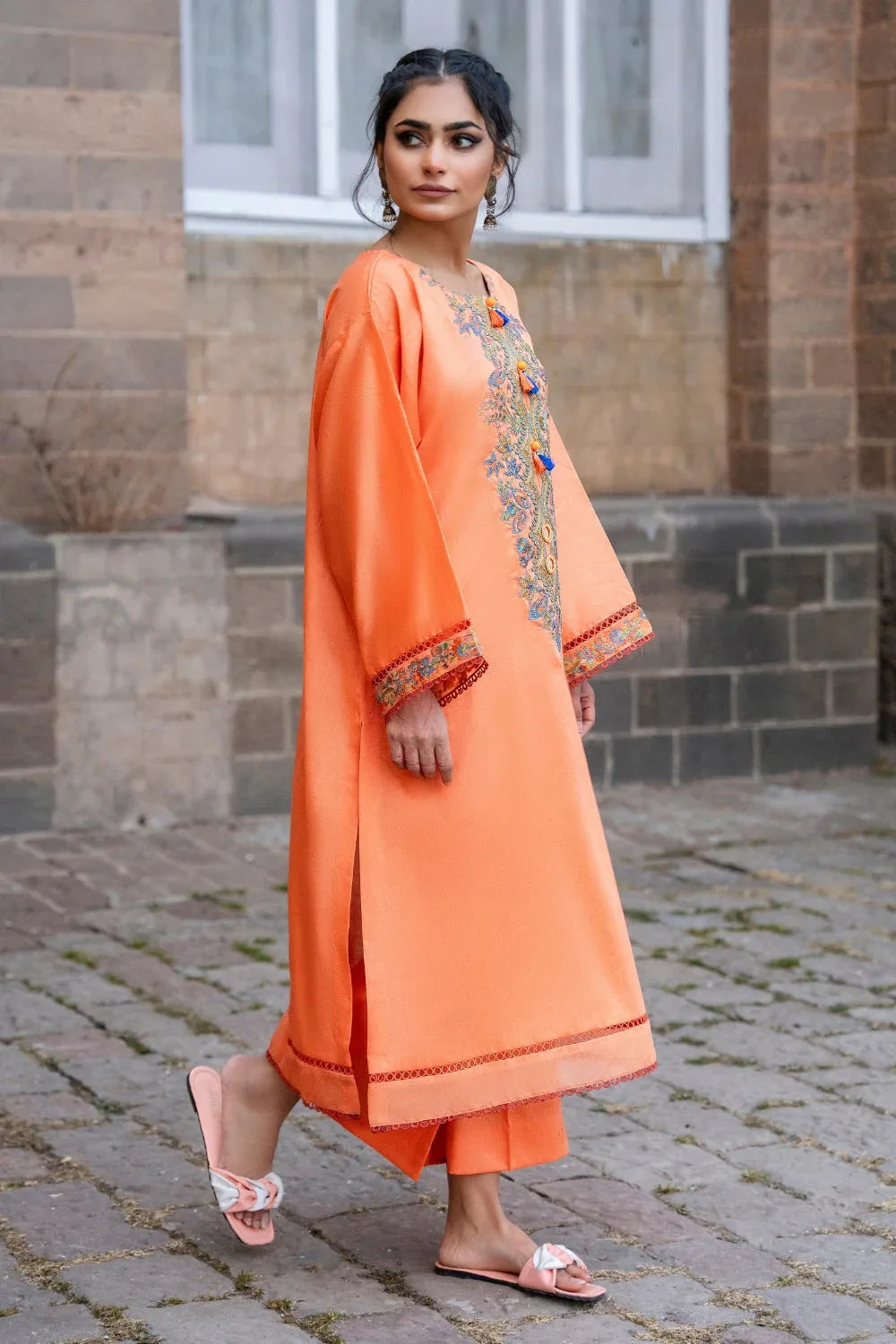 Ittehad | Embroidered Lawn | I-24 - Aqsa Fabrics