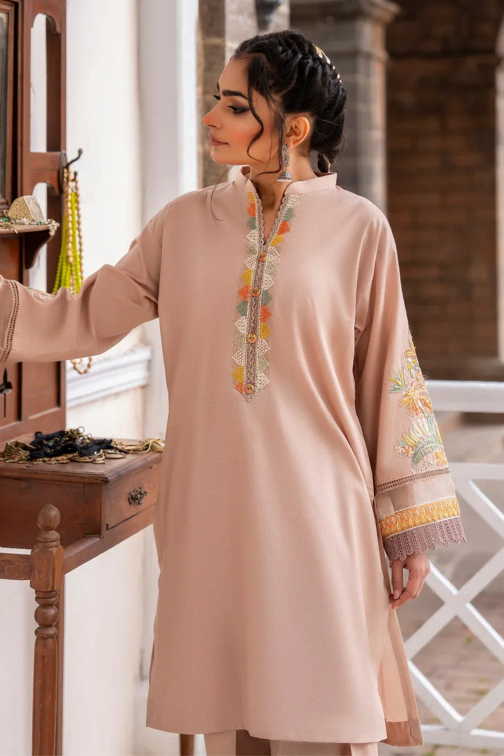 Ittehad | Embroidered Lawn | I-26 - Aqsa Fabrics