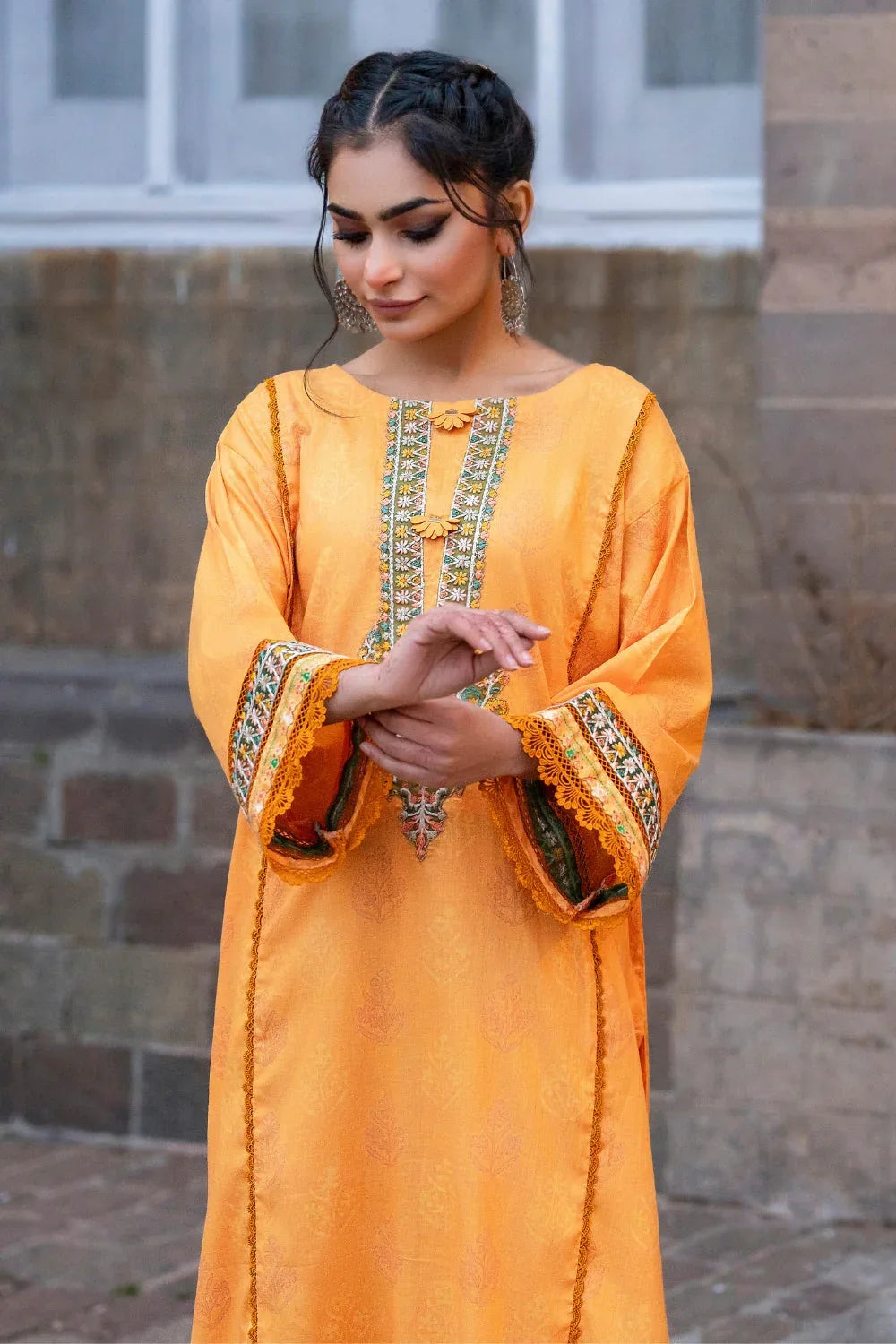 Ittehad | Embroidered Lawn | I-27 - Aqsa Fabrics