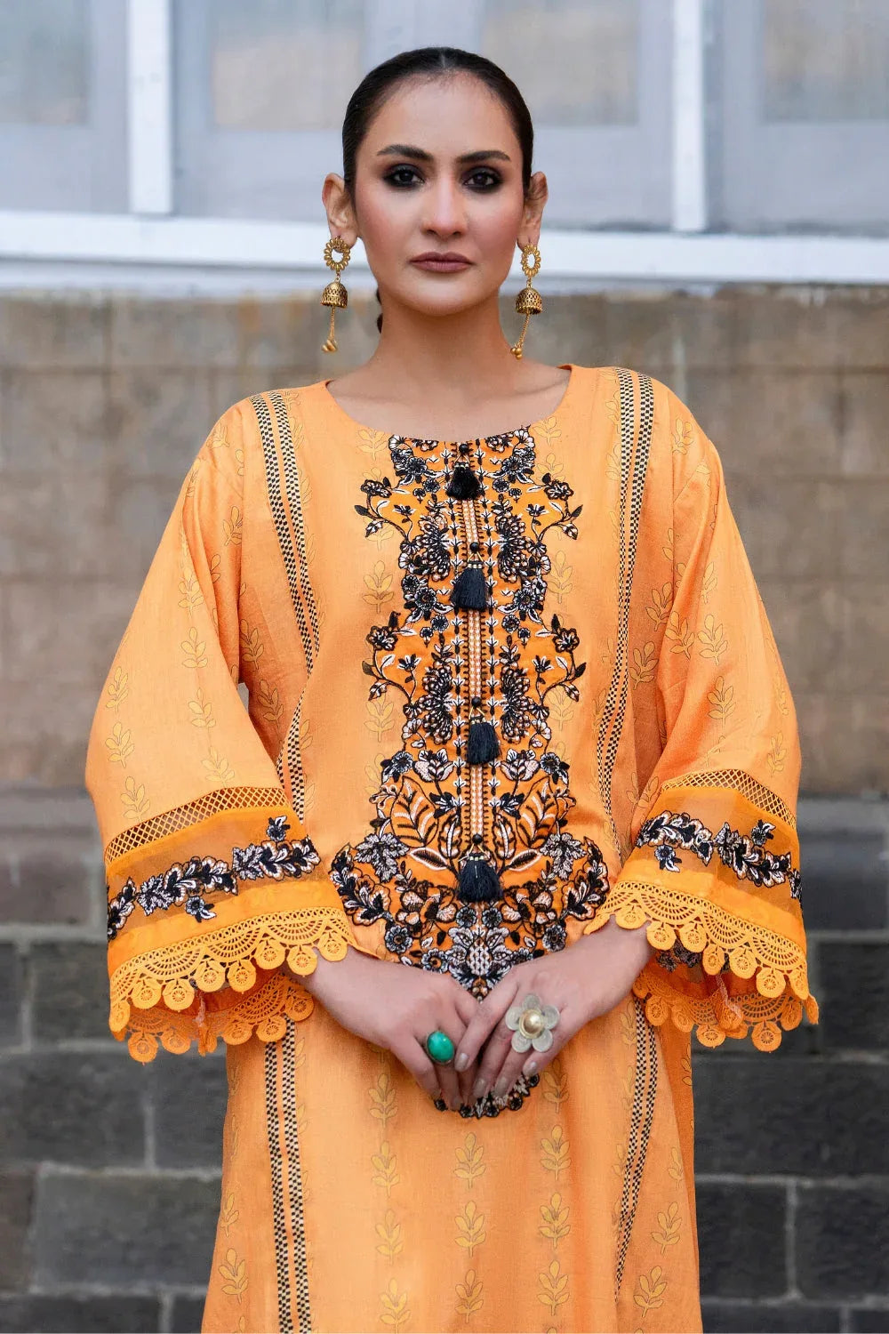 Ittehad | Embroidered Lawn | I-28 - Aqsa Fabrics