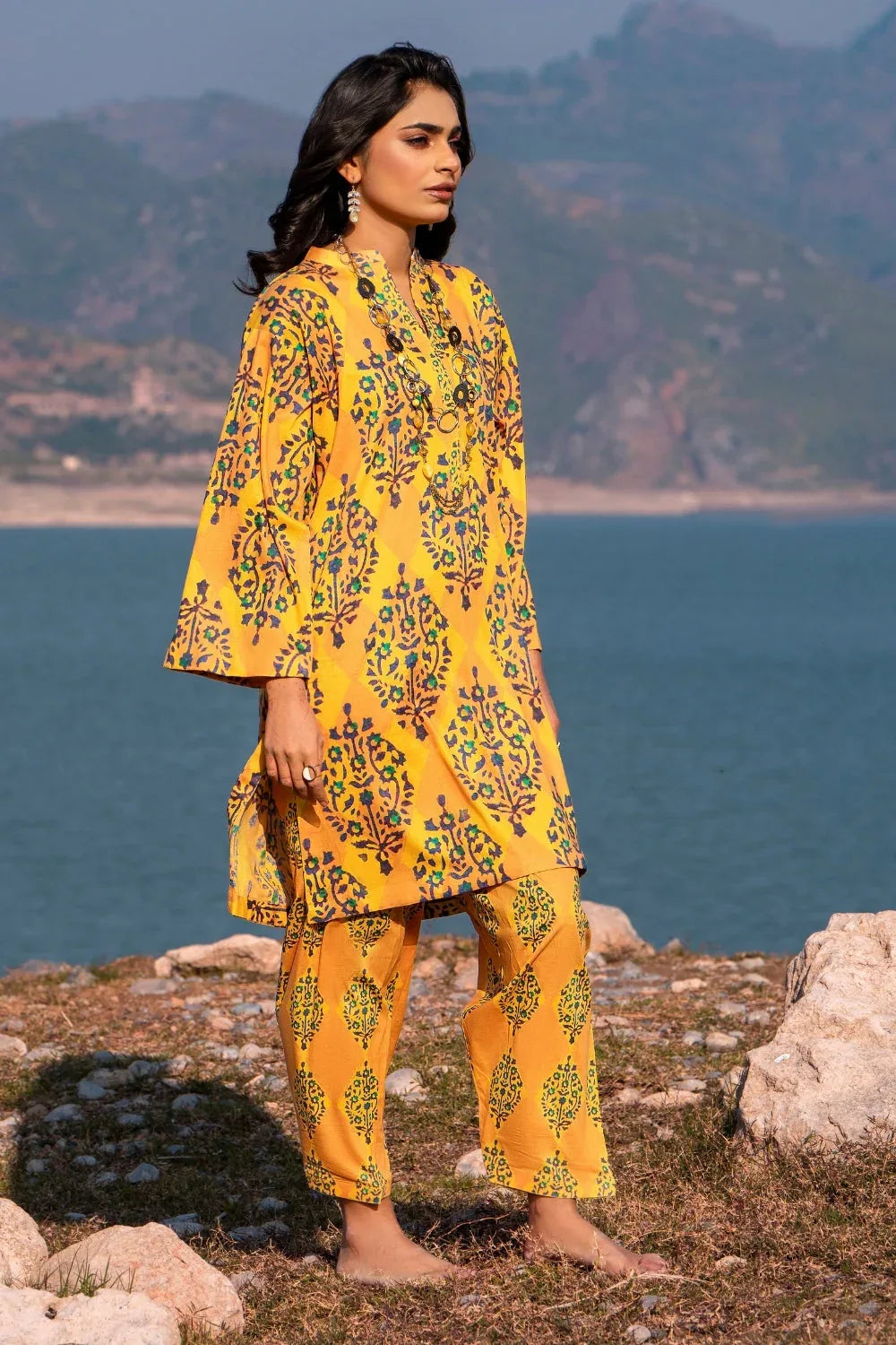 Ittehad | Embroidered Lawn | I-30 - Aqsa Fabrics