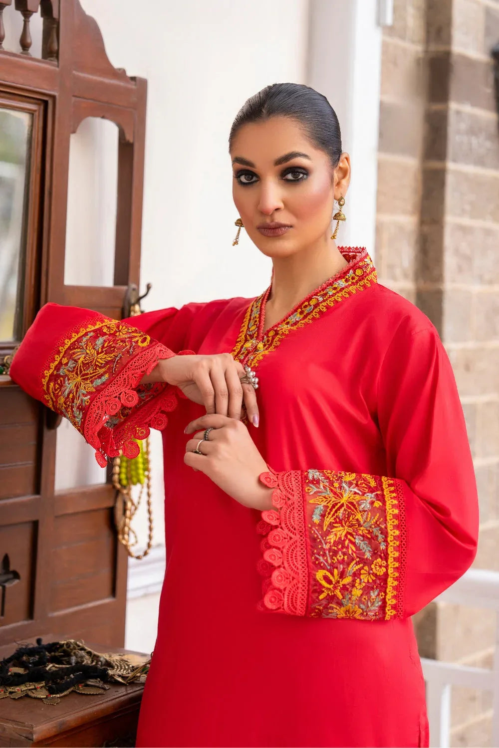 Ittehad | Embroidered Lawn | I-35 - Aqsa Fabrics