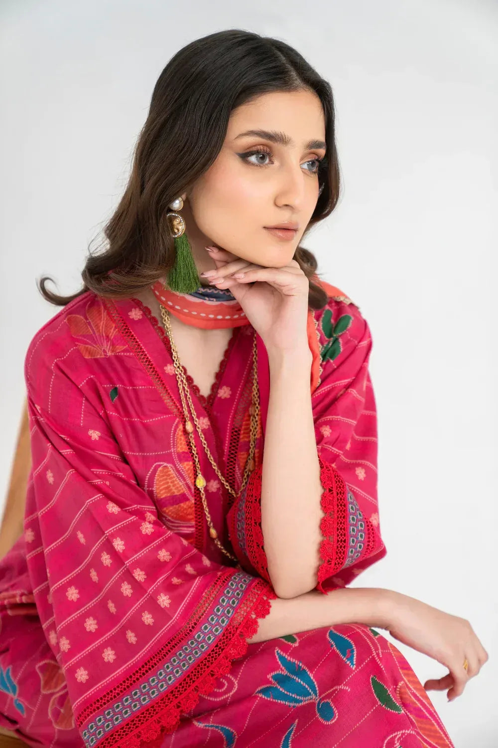 Ittehad | Printed Lawn 24 | IP3P01-3PS-DPK - Aqsa Fabrics