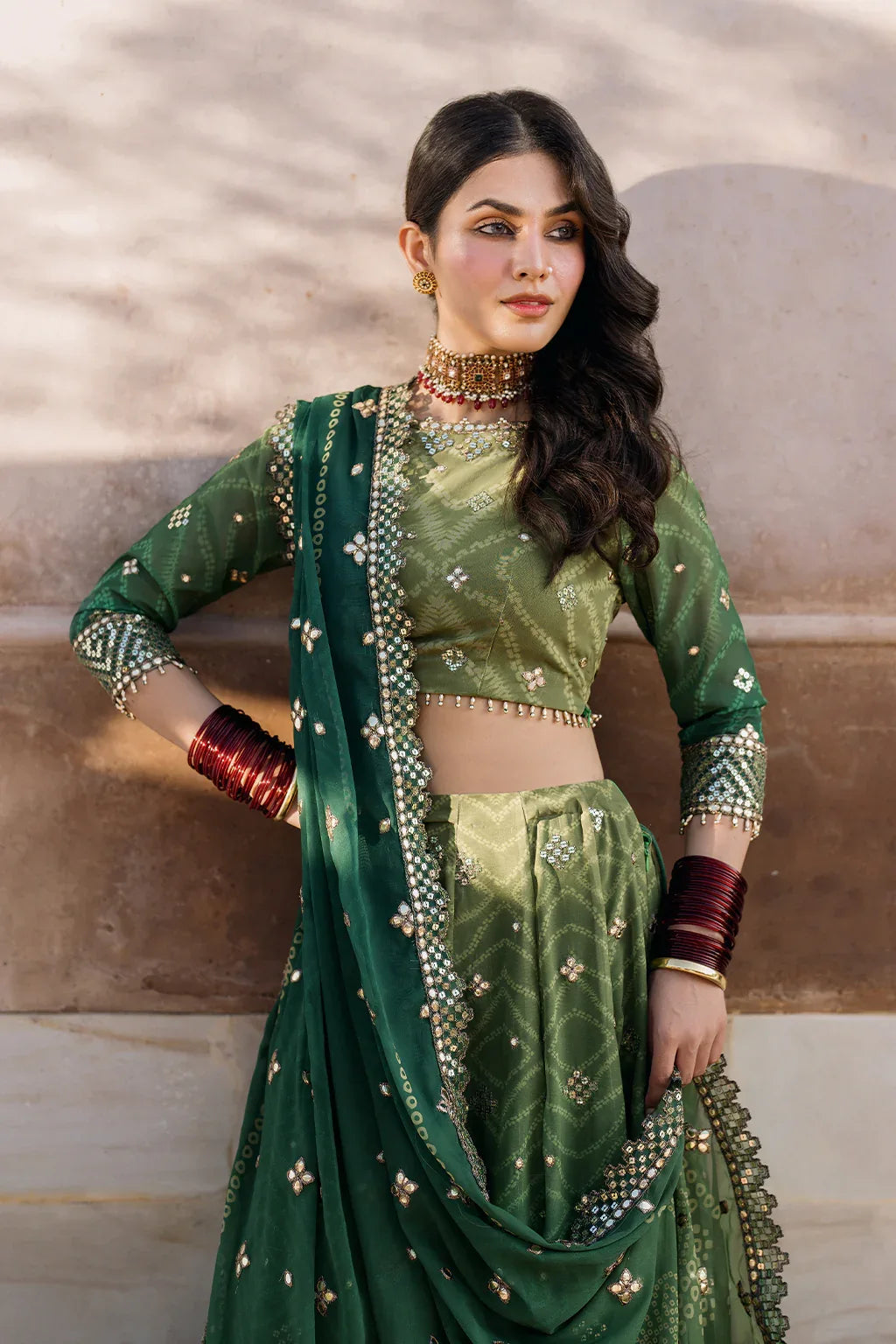 Iznik | Bandhani Formals | UE-328 - Aqsa Fabrics