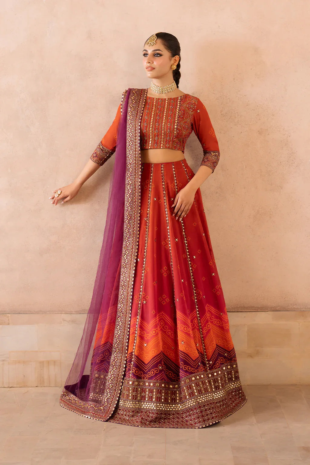 Iznik | Bandhani Formals | UE-334 - Aqsa Fabrics