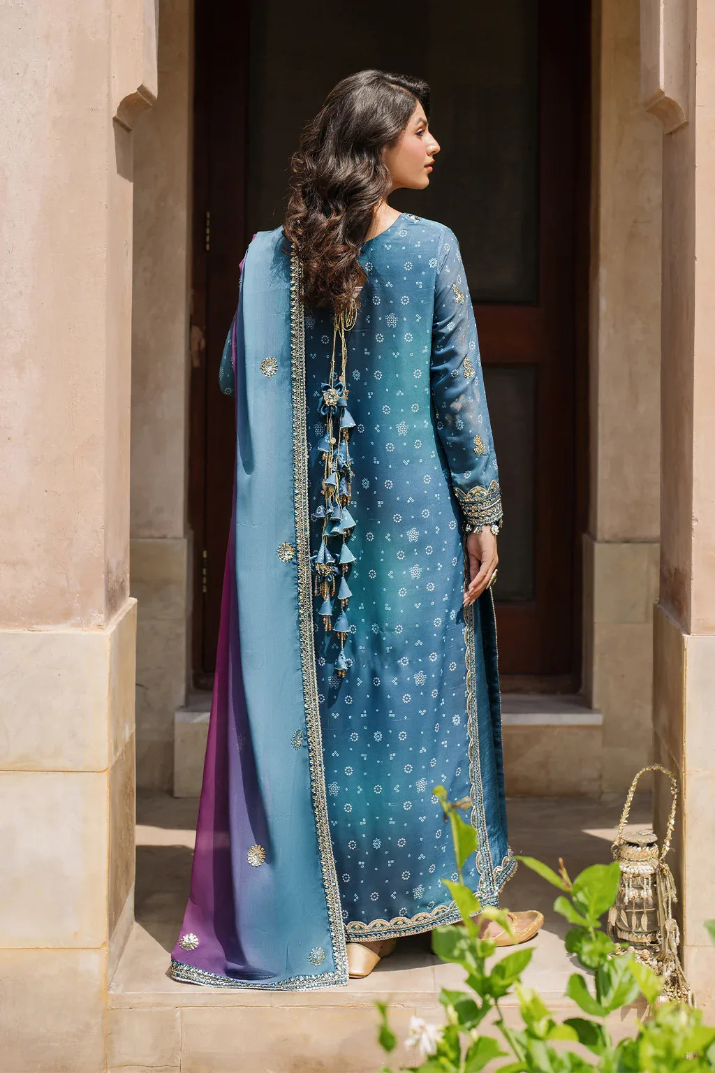 Iznik | Bandhani Formals | UE-335 - Aqsa Fabrics