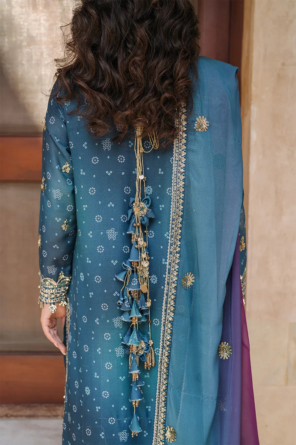 Iznik | Bandhani Formals | UE-335 - Aqsa Fabrics