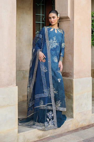 Iznik | Bandhani | UE-331 Embroidered Chiffon - Aqsa Fabrics