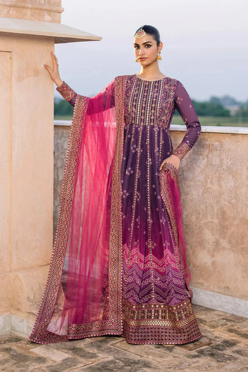 Iznik | Bandhani | UE-333 Embroidered Chiffon - Aqsa Fabrics