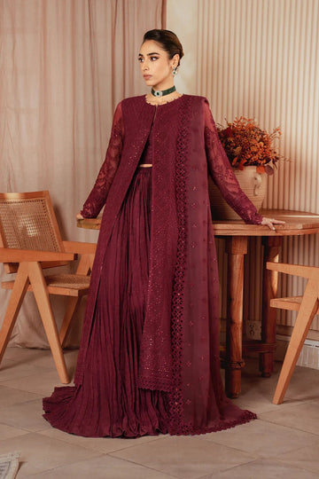 Iznik | Chiffonkari Formals | ICK-01 Embroidered Chiffon - Aqsa Fabrics